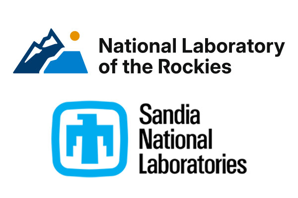 National Laboratory of the Rockies and Sandia National Laboratory combined logos for jointly operated TEDA facility